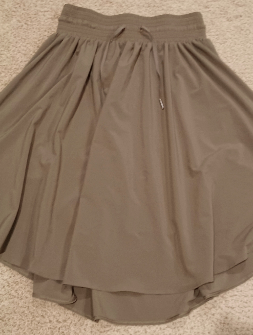 Lululemon athletica Olive High-Low Drawstring Skirt